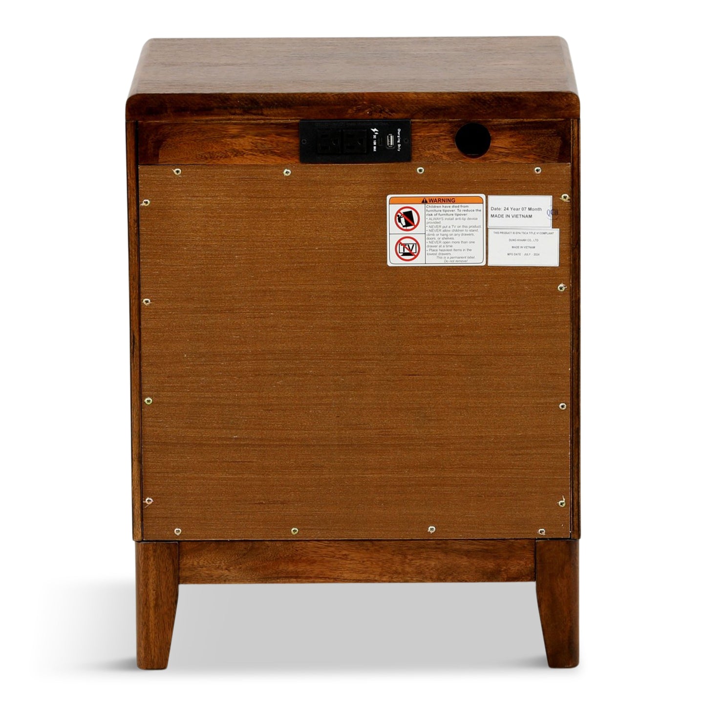 Davi 3 Drawer Nightstand