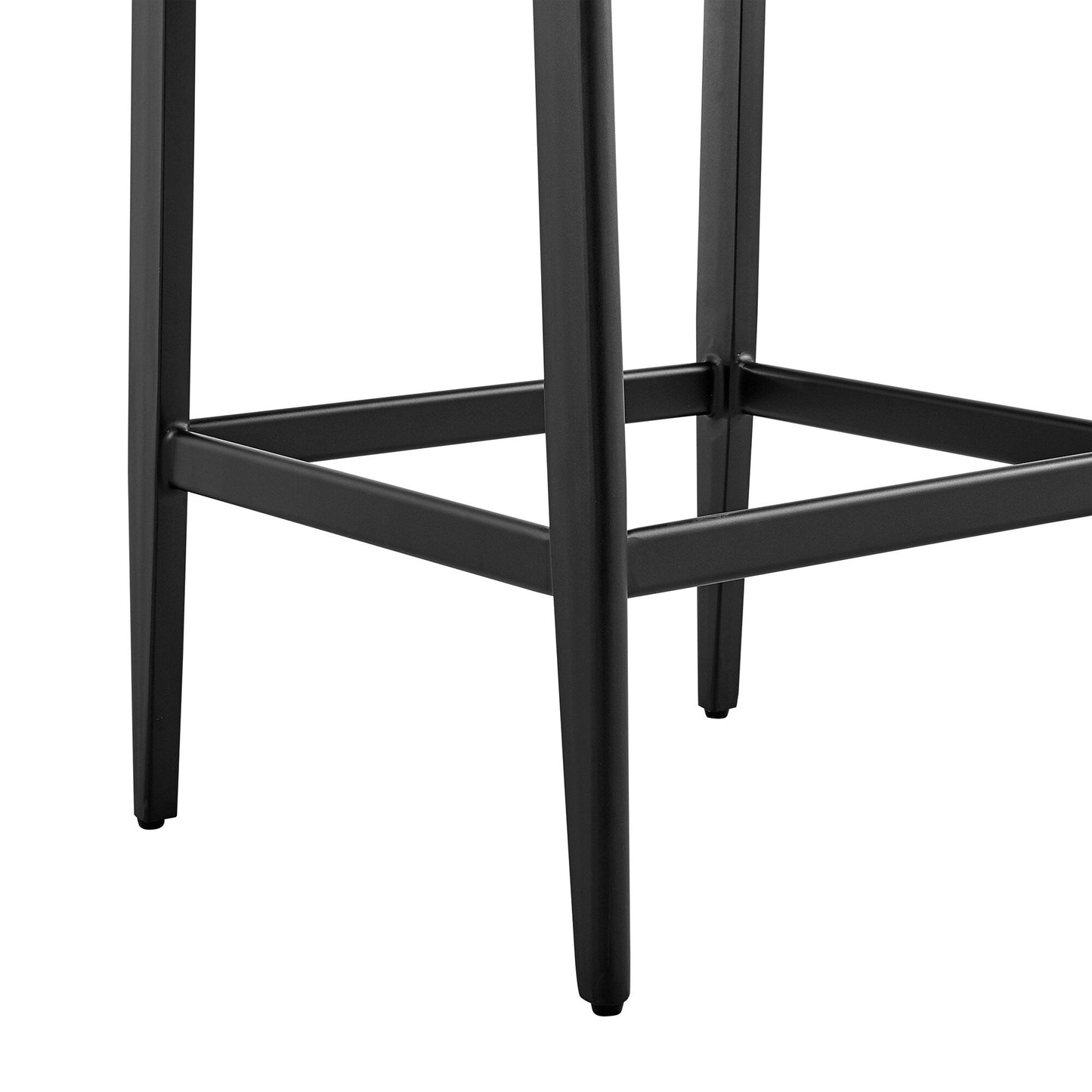 Grand Outdoor Patio Bar Stool In Aluminum With Gray Cushions