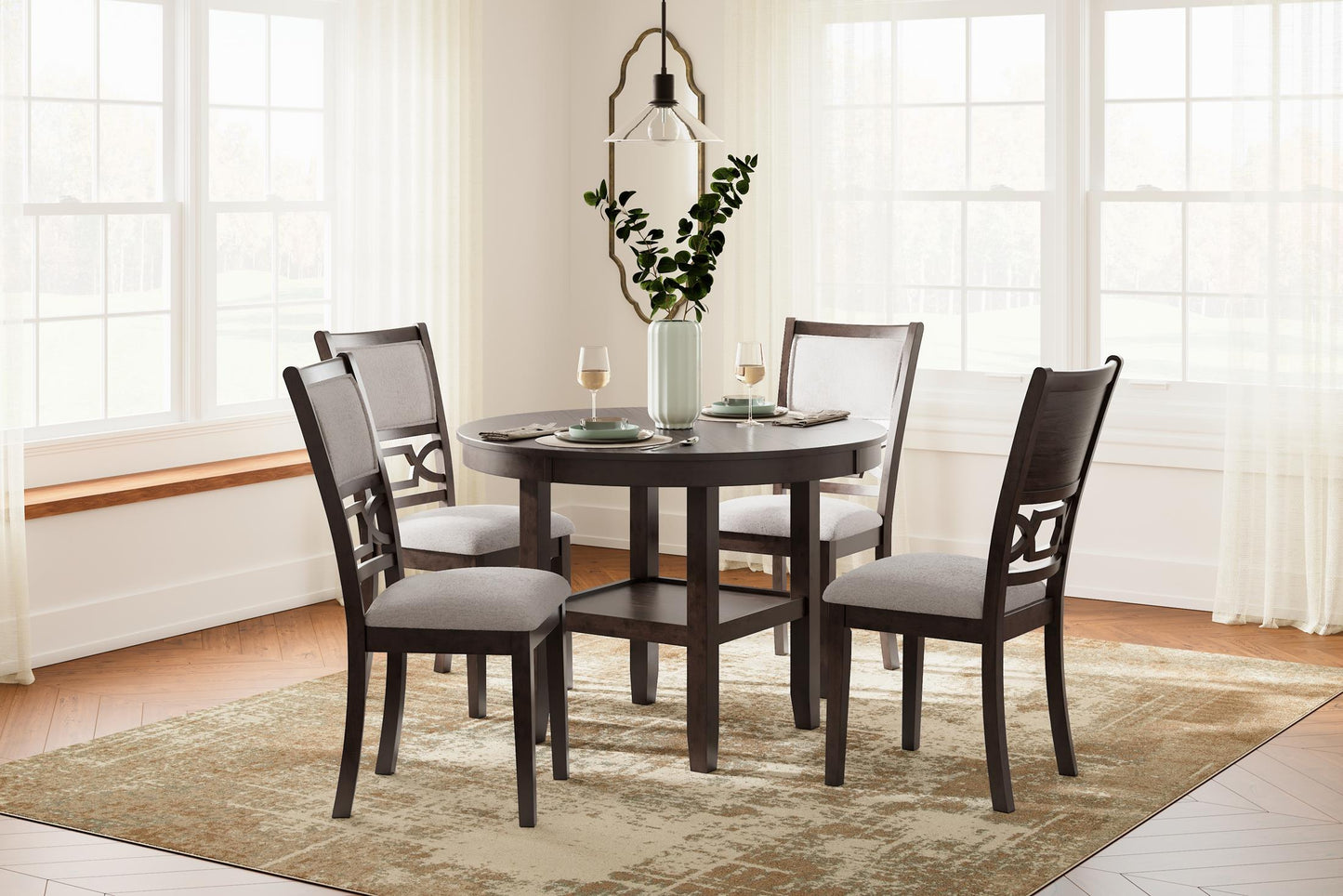 Langwest Dining Table And 4 Chairs (Set Of 5)