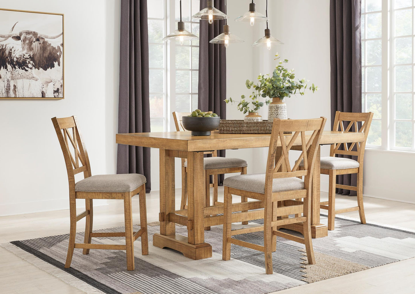 Havonplane Counter Height Bar Stool (Set of 2)