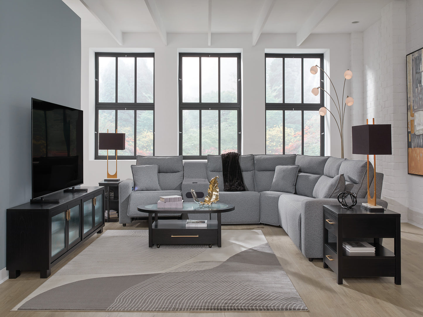 ModMax II 5-Piece Power Reclining Sectional with Audio Consoles