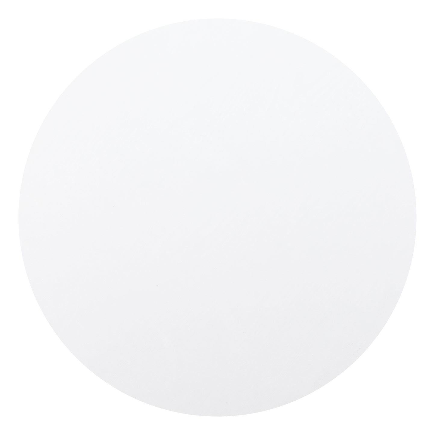 White circular tabletop surface