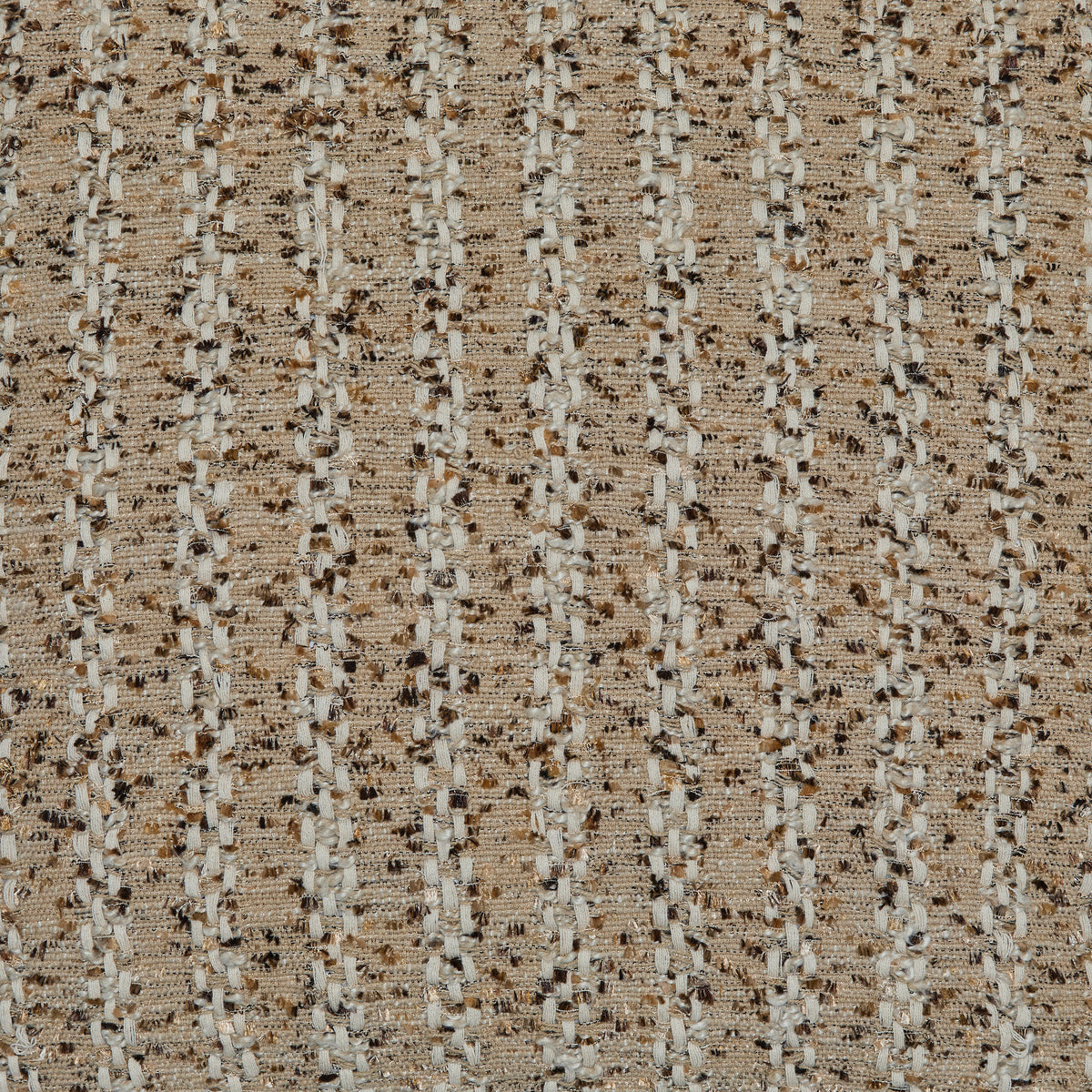 Close-up of beige and brown woven fabric for decorative pillow cover