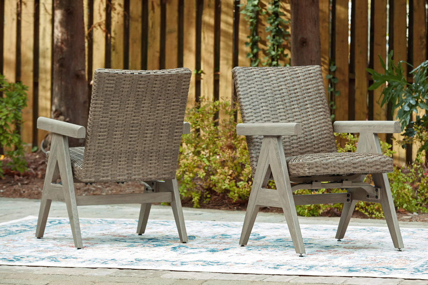 Carisbo Outdoor Rocking Arm Chair (Set of 2)