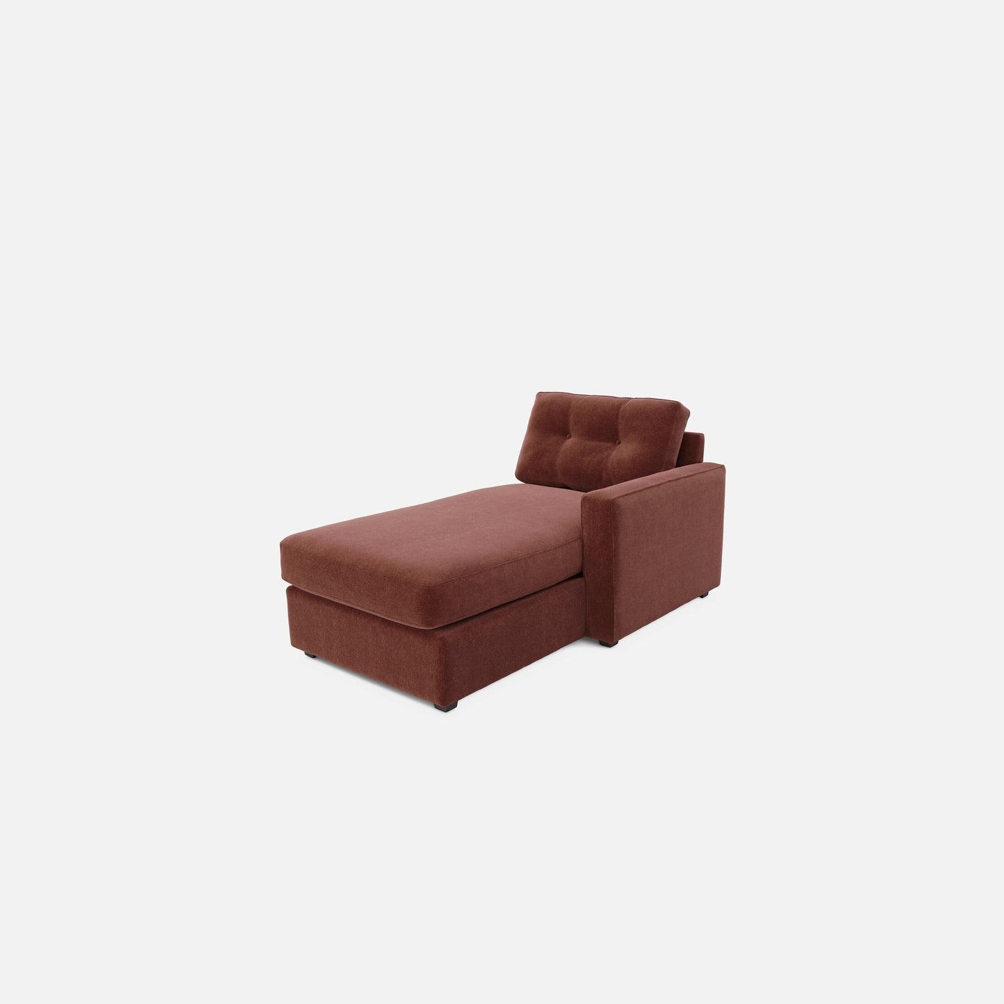 Merlot chaise lounge module with chaise seat and vertical side arm
