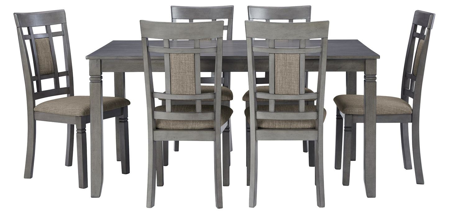 Jayemyer Dining Table and Chairs (Set of 7)