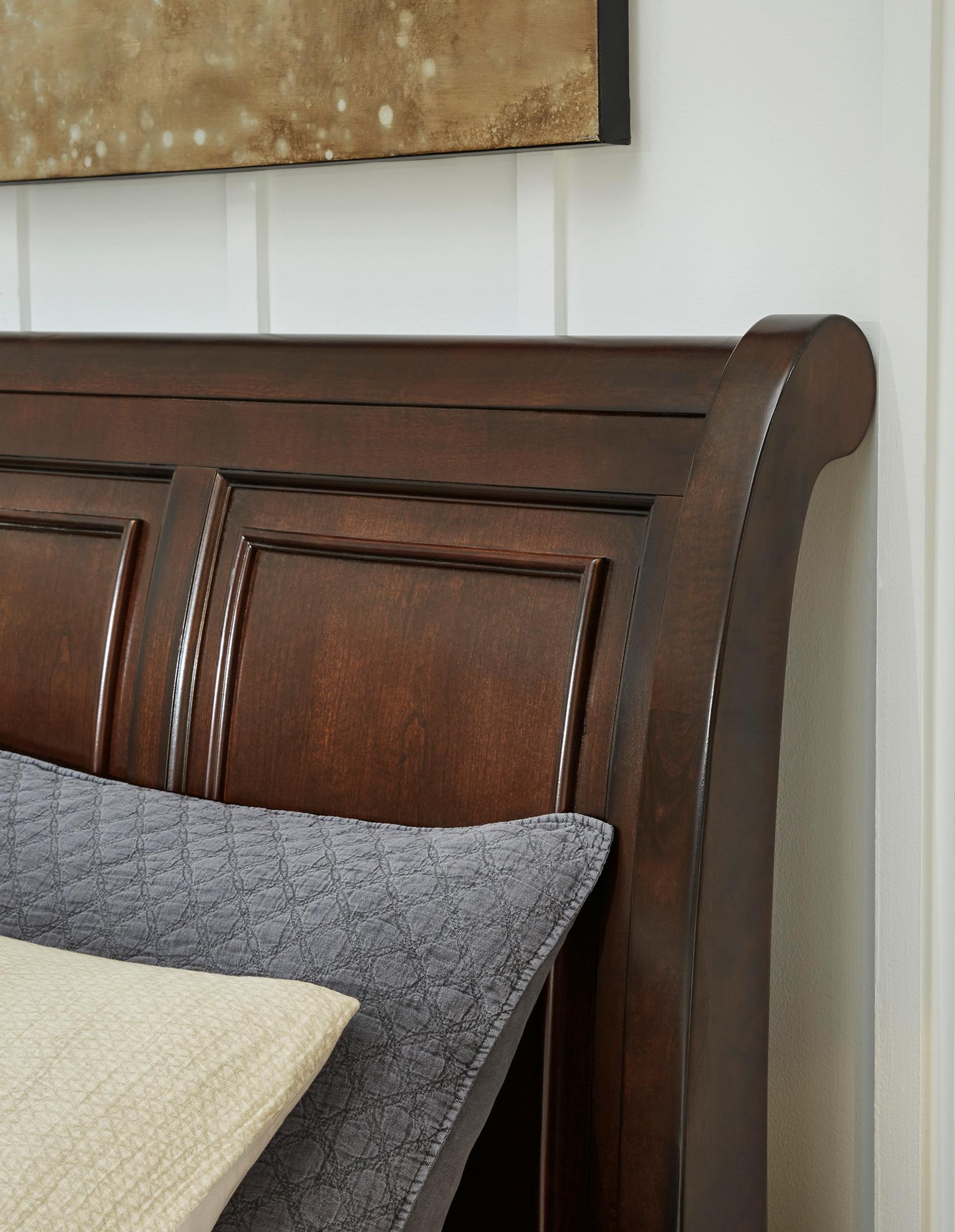 Porter Queen Sleigh Bed with 2 Storage Drawers