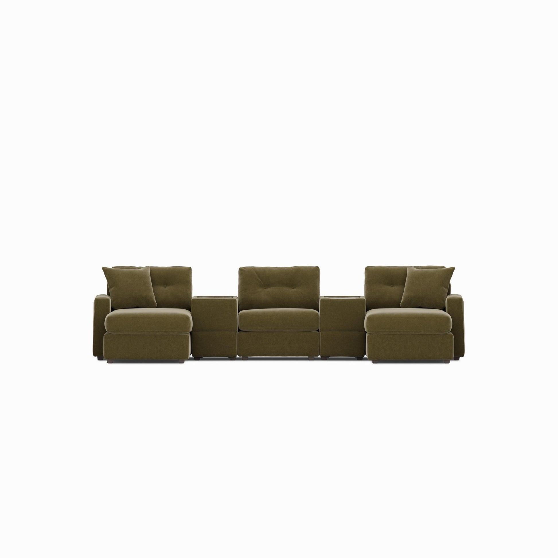 Modular One 5-Piece Theater Sectional with E-Console