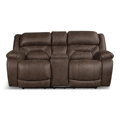 Valor Brown Power Loveseat