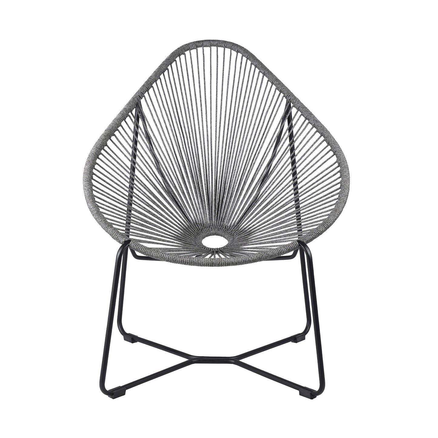 Acapulco Indoor Outdoor Steel Papasan Lounge Chair