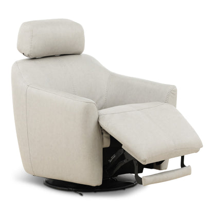 Walden Leather Power Swivel Recliner