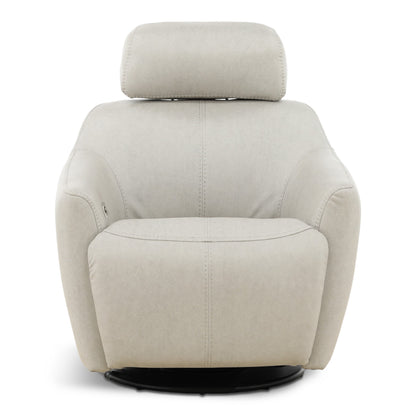 Walden Leather Power Swivel Recliner