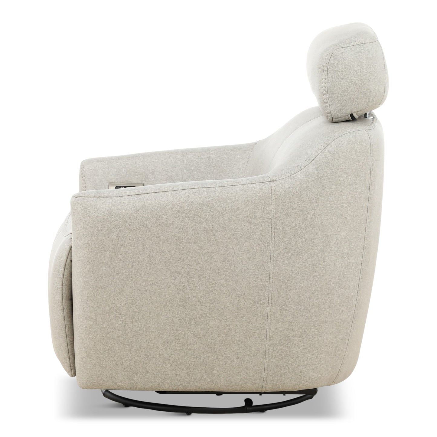 Walden Leather Power Swivel Recliner