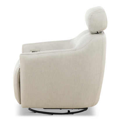 Walden Leather Power Swivel Recliner