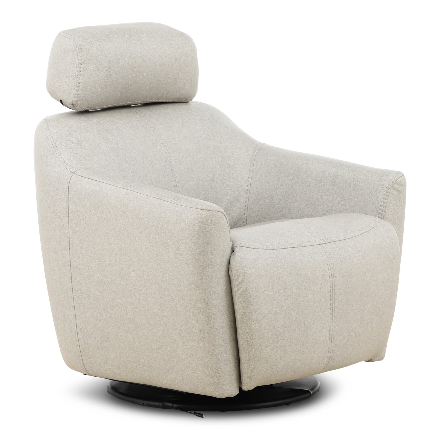 Walden Leather Power Swivel Recliner