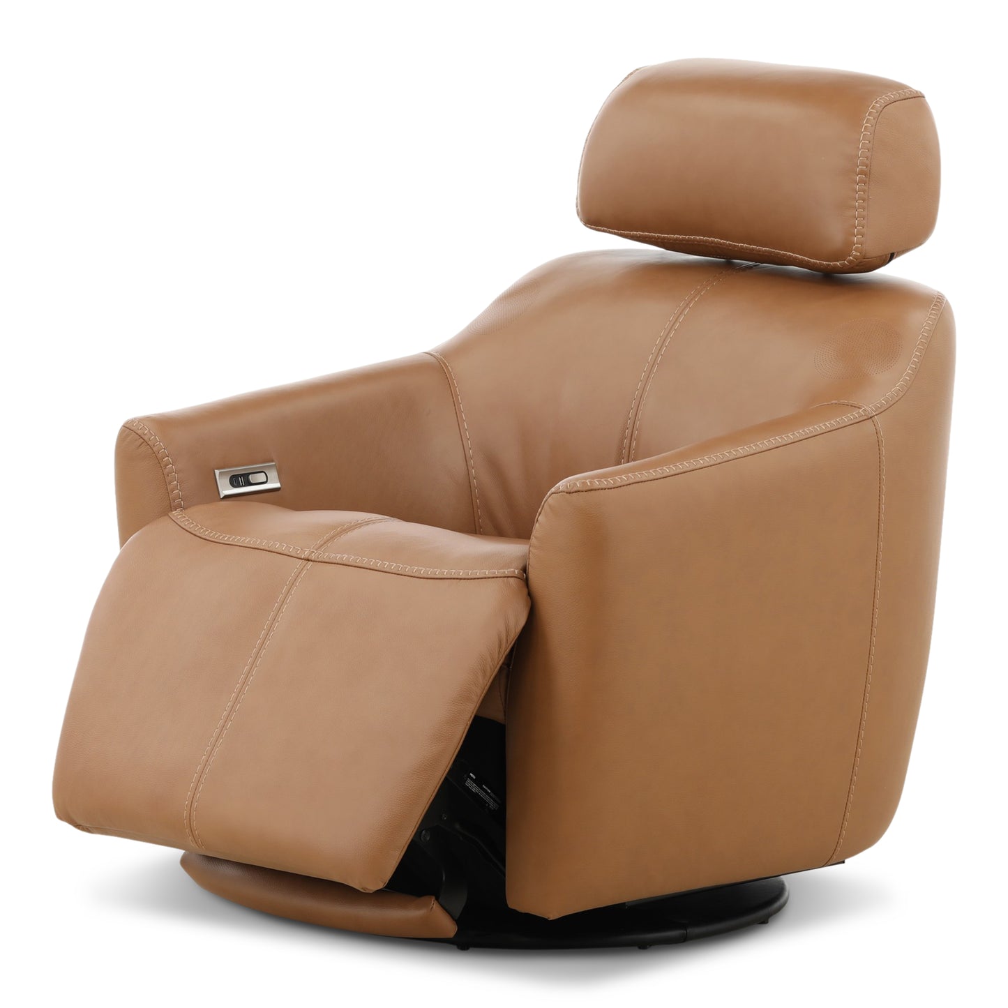 Walden Leather Power Swivel Recliner