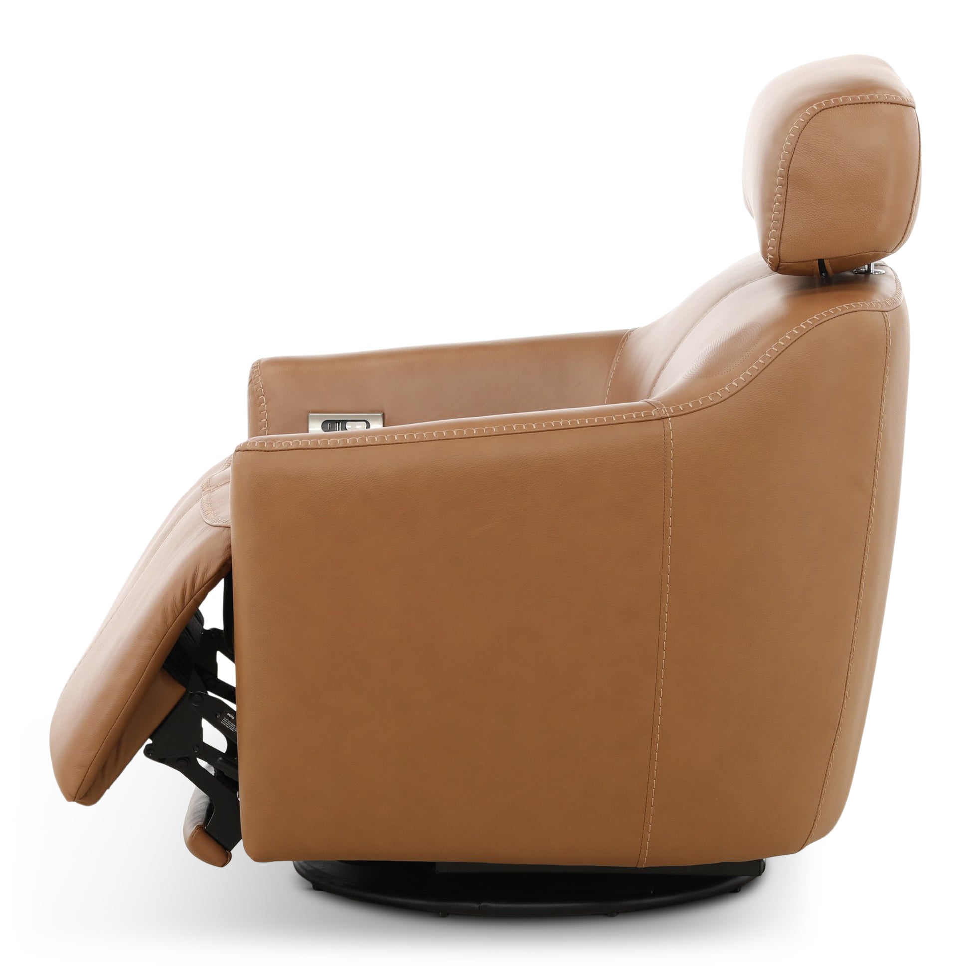 Walden Leather Power Swivel Recliner