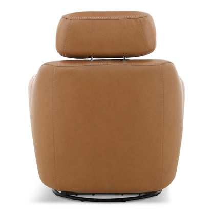 Walden Leather Power Swivel Recliner