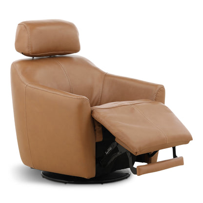Walden Leather Power Swivel Recliner