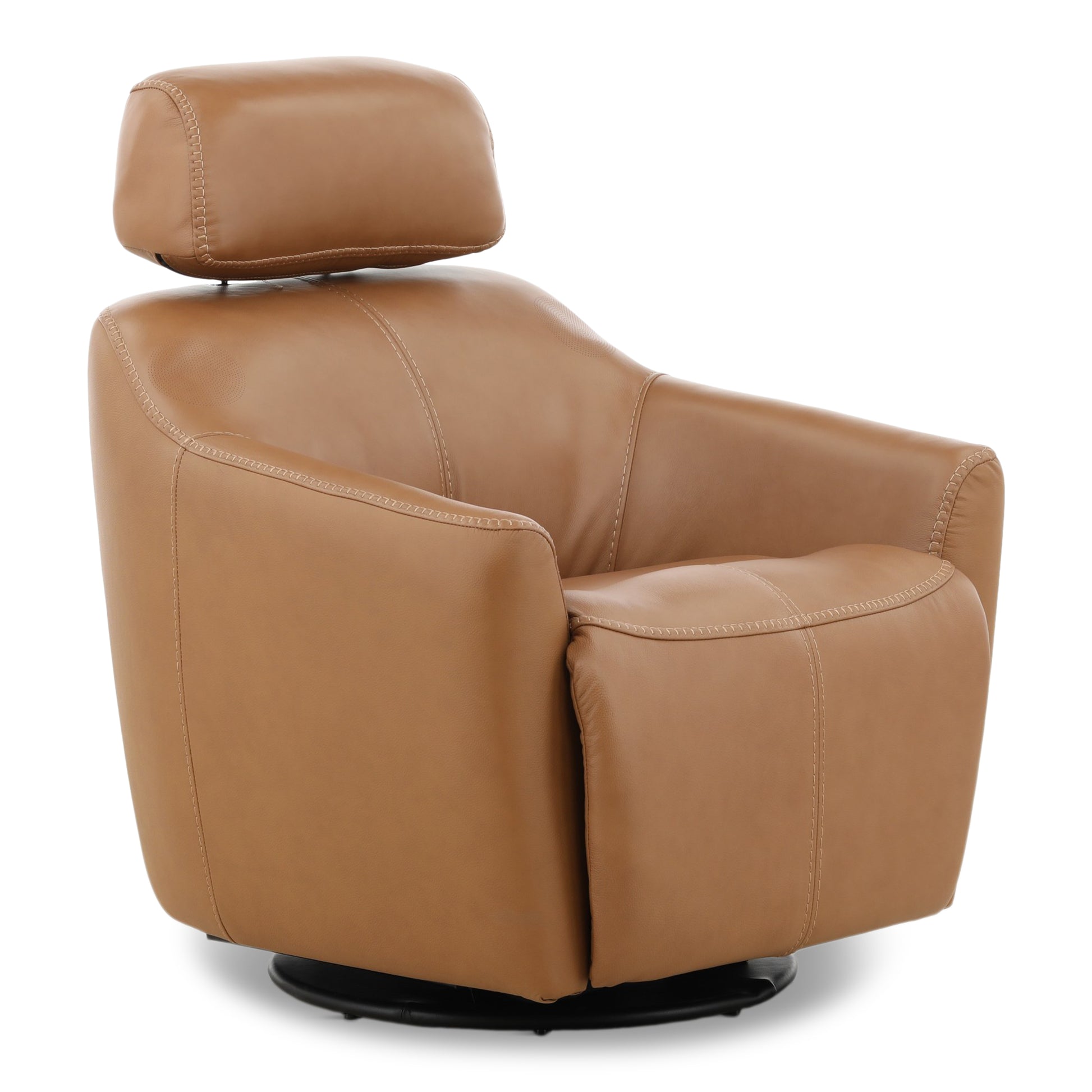 Walden Leather Power Swivel Recliner