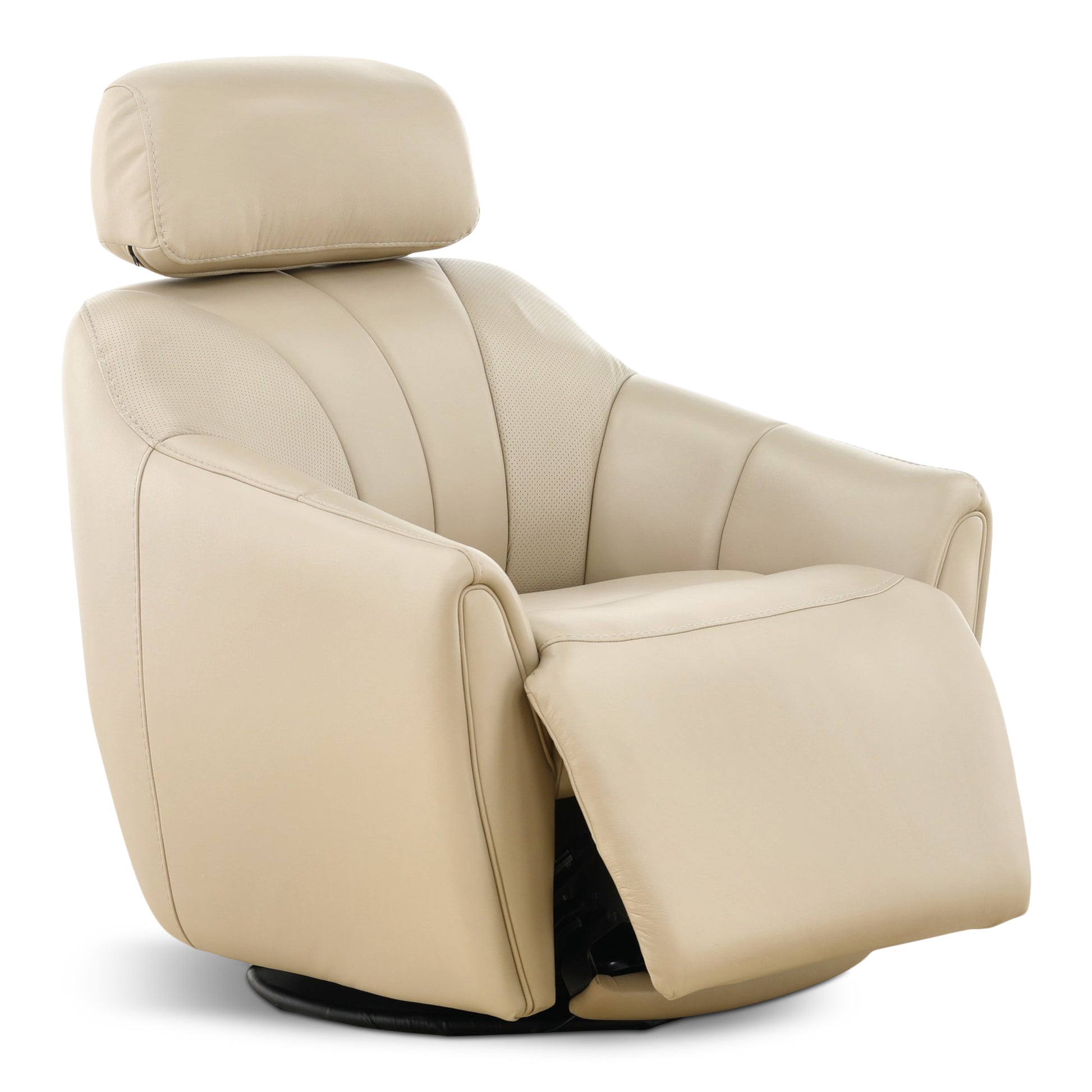 Warren Leather Swivel Power Recliner