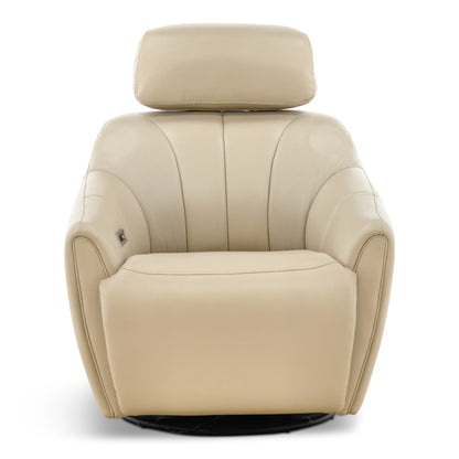 Warren Leather Swivel Power Recliner