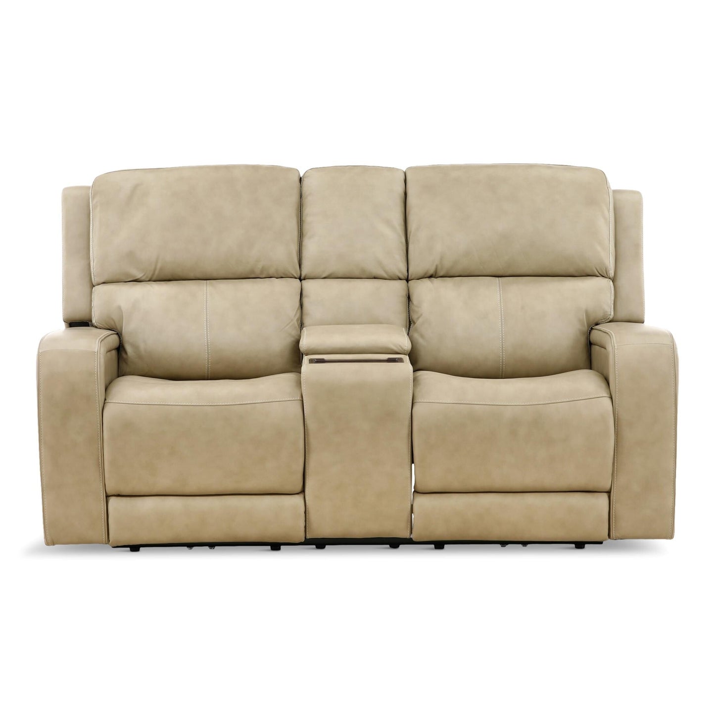 Winslow Leather Power Reclining Console Loveseat