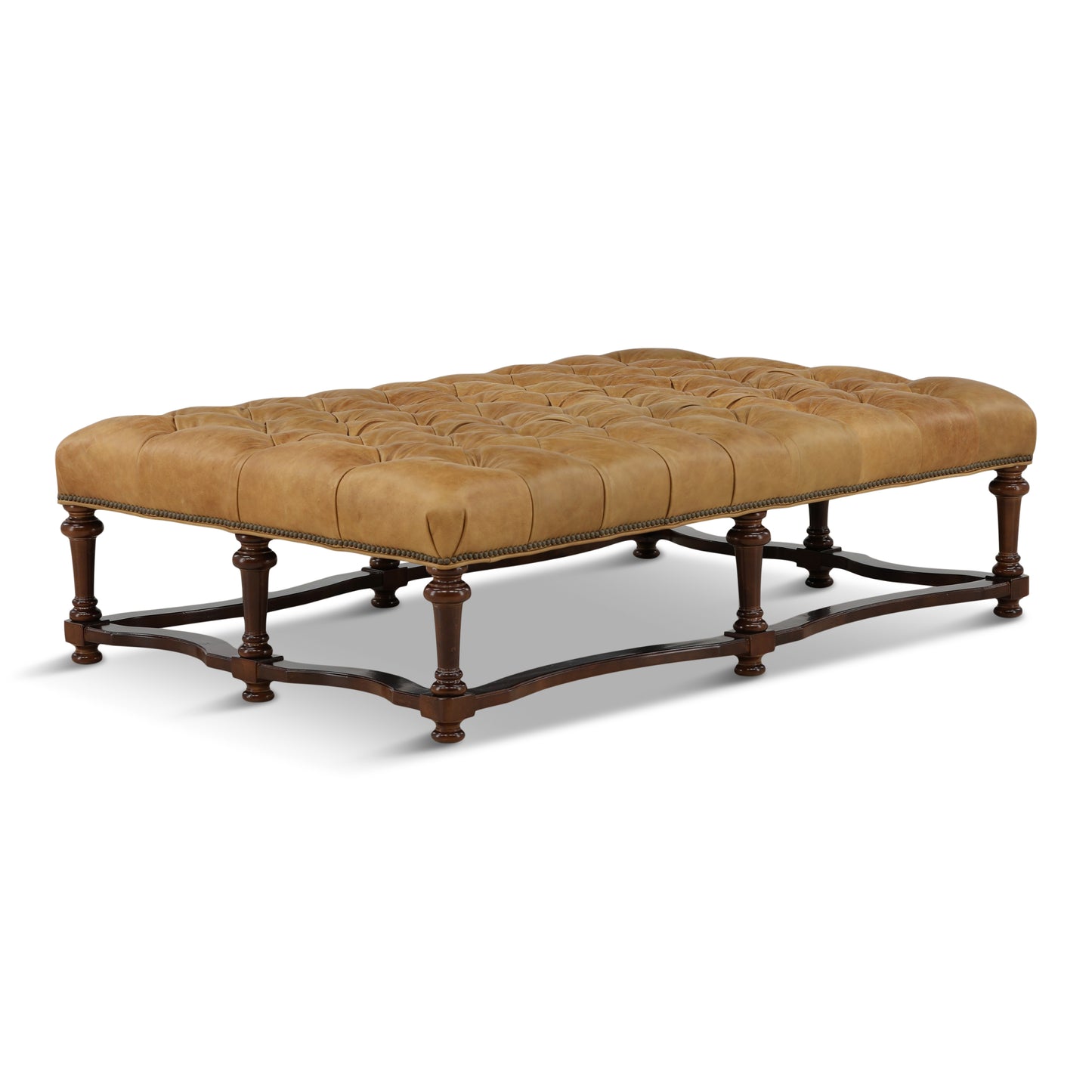 Lainey Leather Cocktail Ottoman