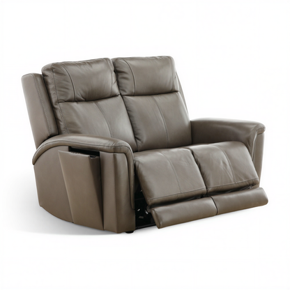 Flexsteel Trey Leather Power Reclining Loveseat