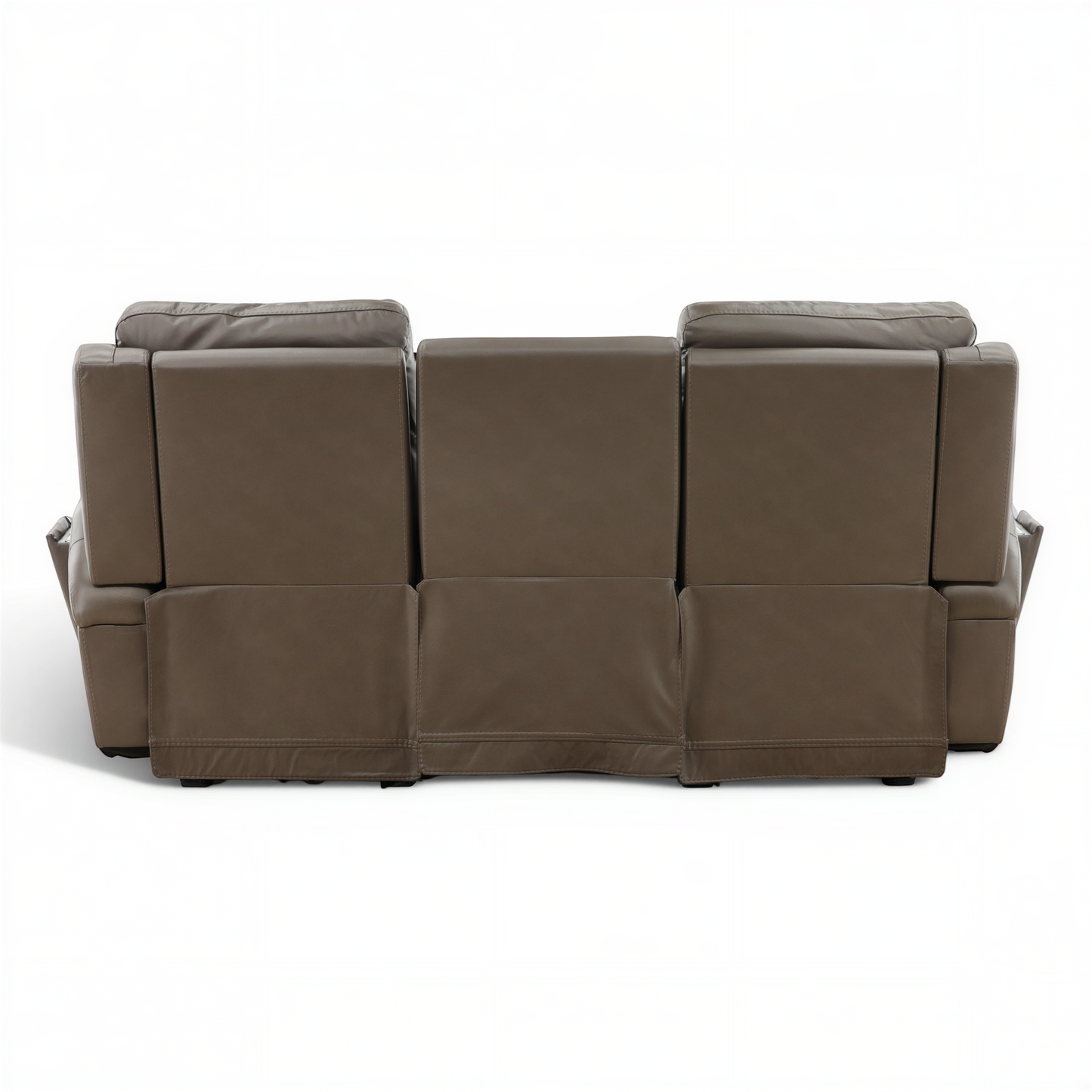 Flexsteel Trey Leather Power Reclining Sofa with Drop-Down Table
