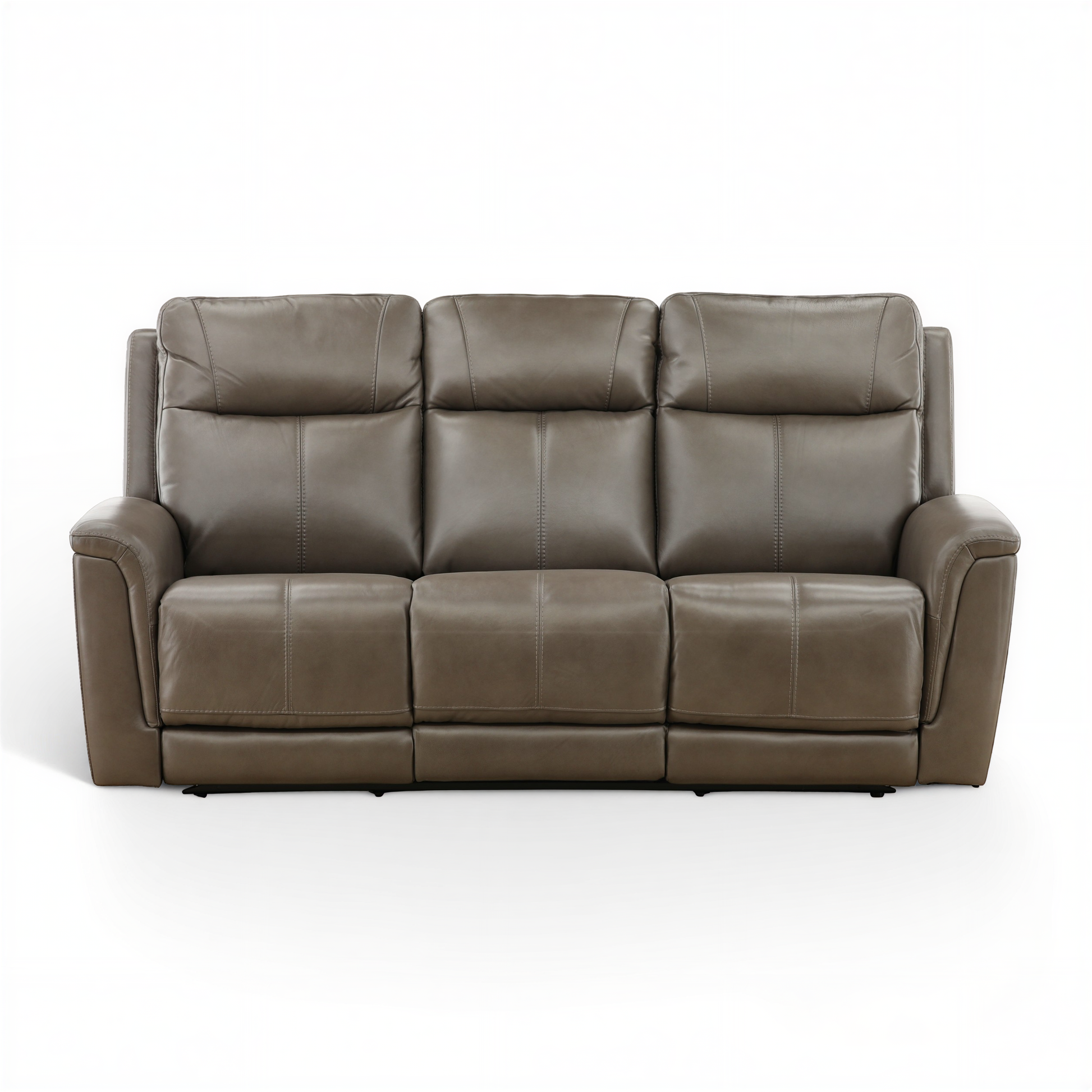 Flexsteel Trey Leather Power Reclining Sofa with Drop-Down Table