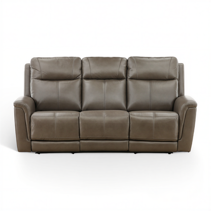 Flexsteel Trey Leather Power Reclining Sofa with Drop-Down Table