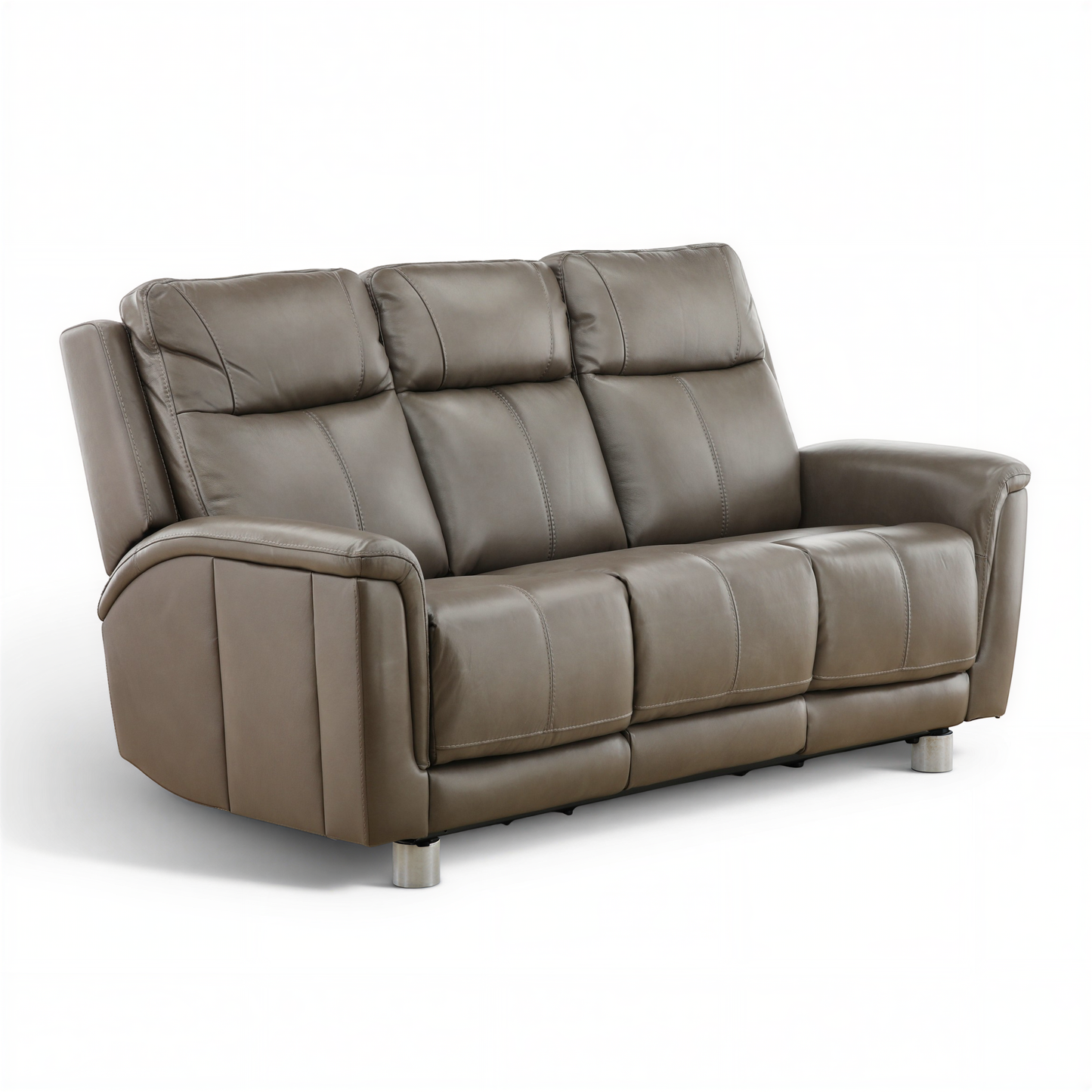 Flexsteel Trey Leather Power Reclining Sofa with Drop-Down Table