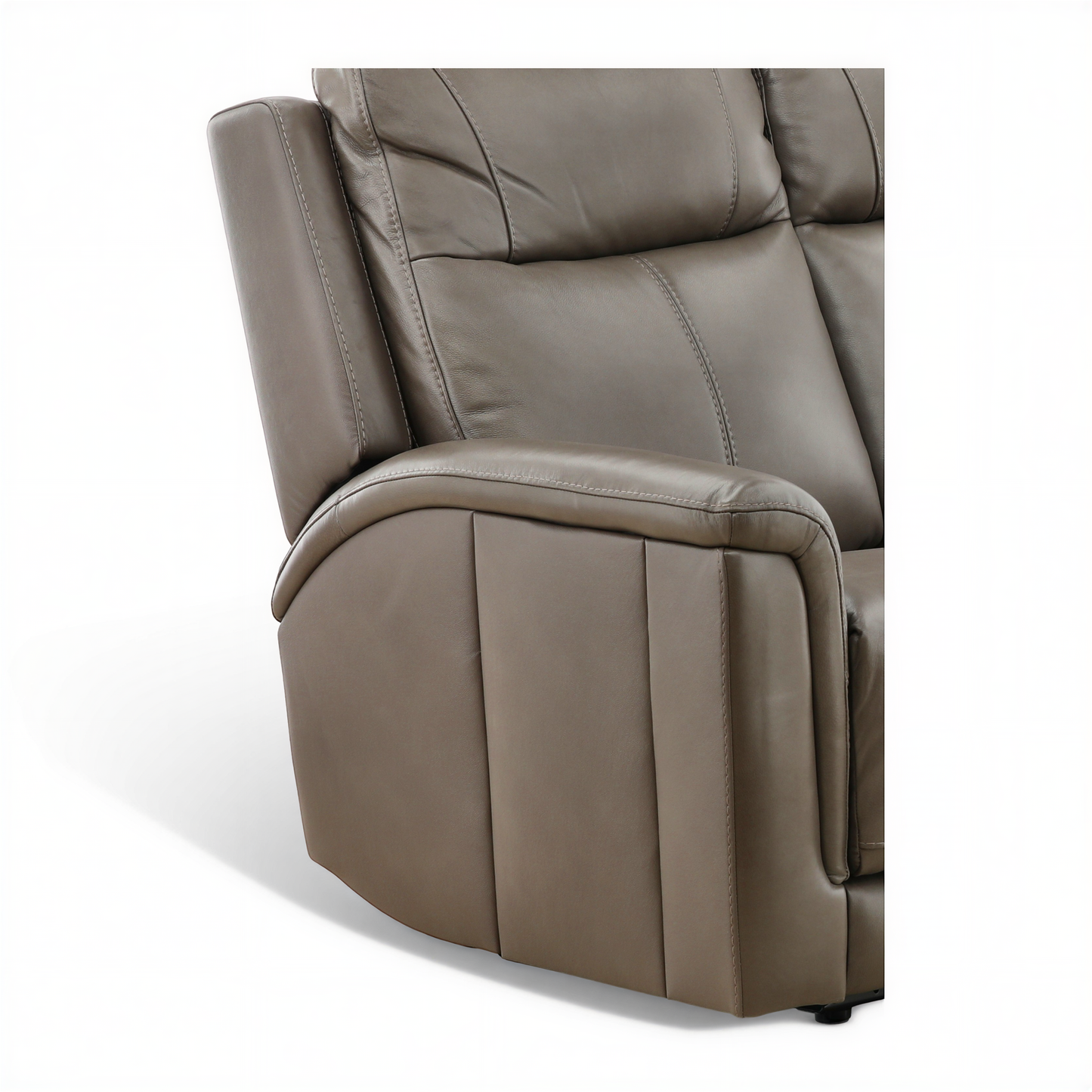 Flexsteel Trey Leather Power Reclining Sofa with Drop-Down Table