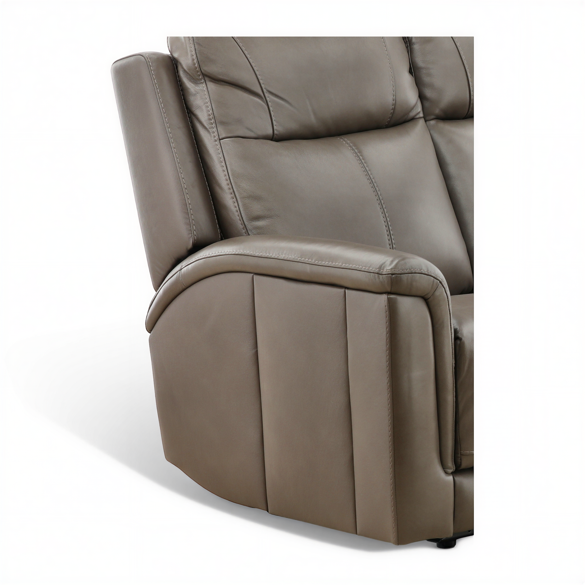 Flexsteel Trey Leather Power Reclining Sofa with Drop-Down Table