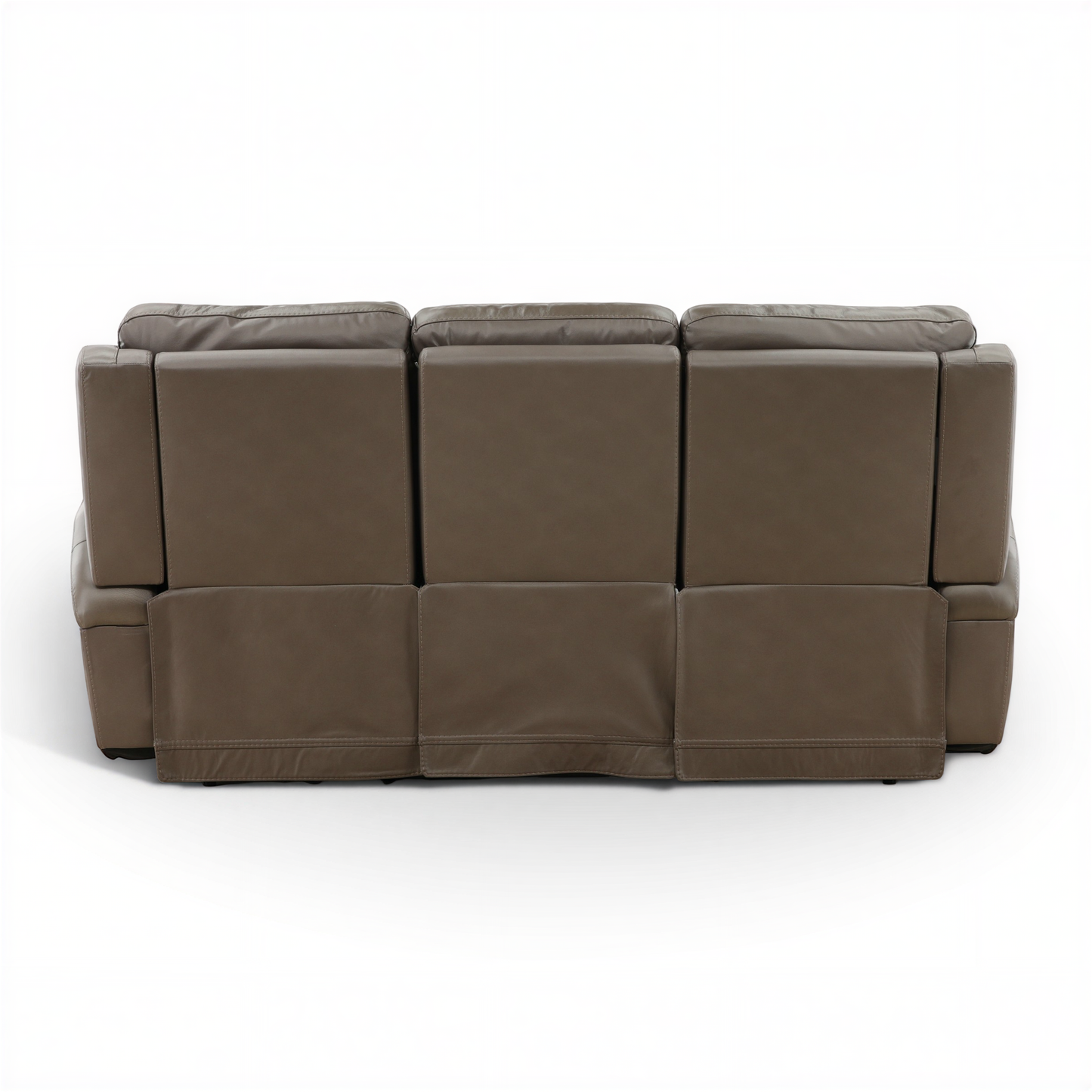 Flexsteel Trey Leather Power Reclining Sofa with Drop-Down Table