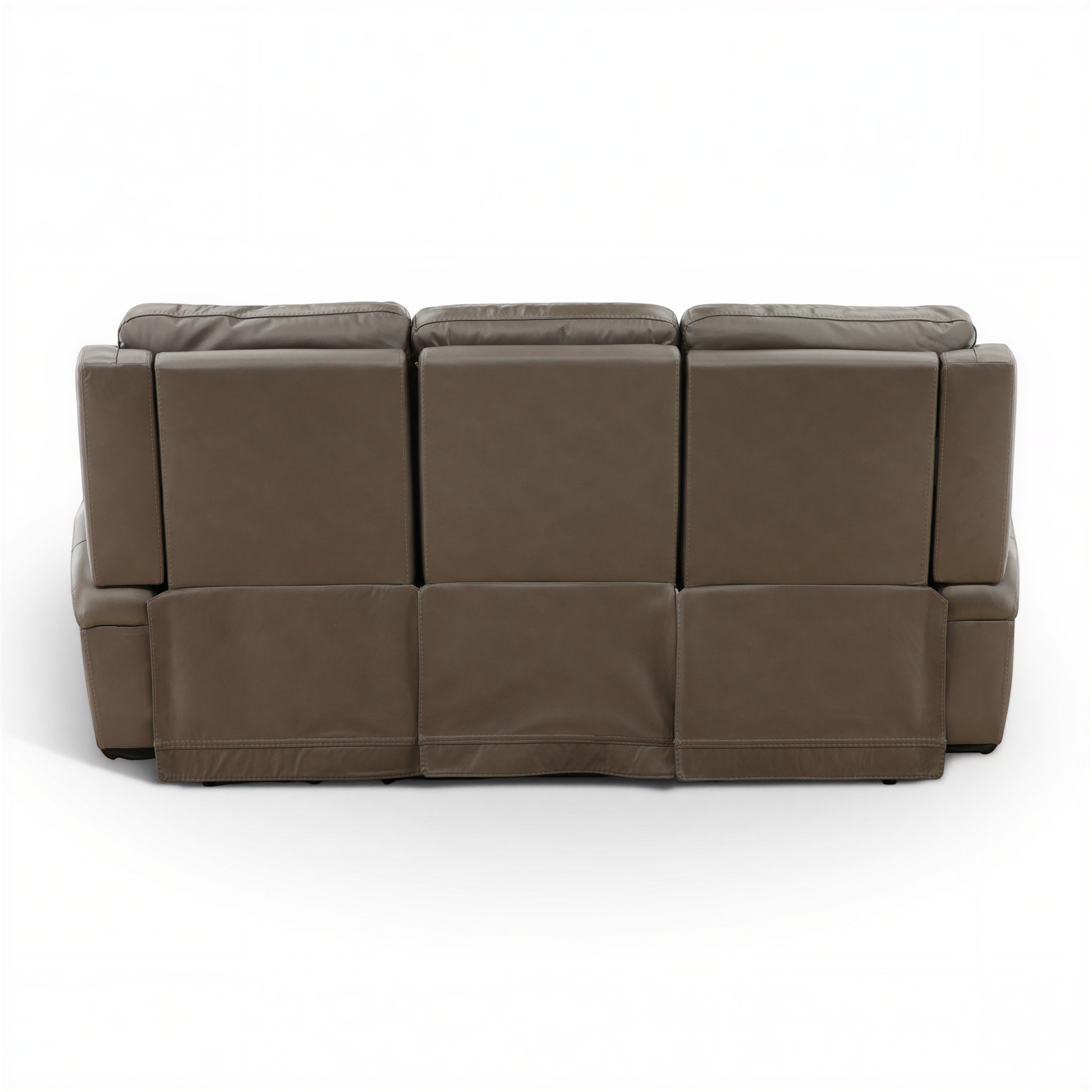 Flexsteel Trey Leather Power Reclining Sofa with Drop-Down Table