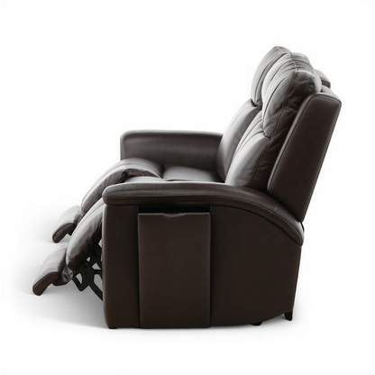 Flexsteel Trey Leather Power Reclining Sofa with Drop-Down Table