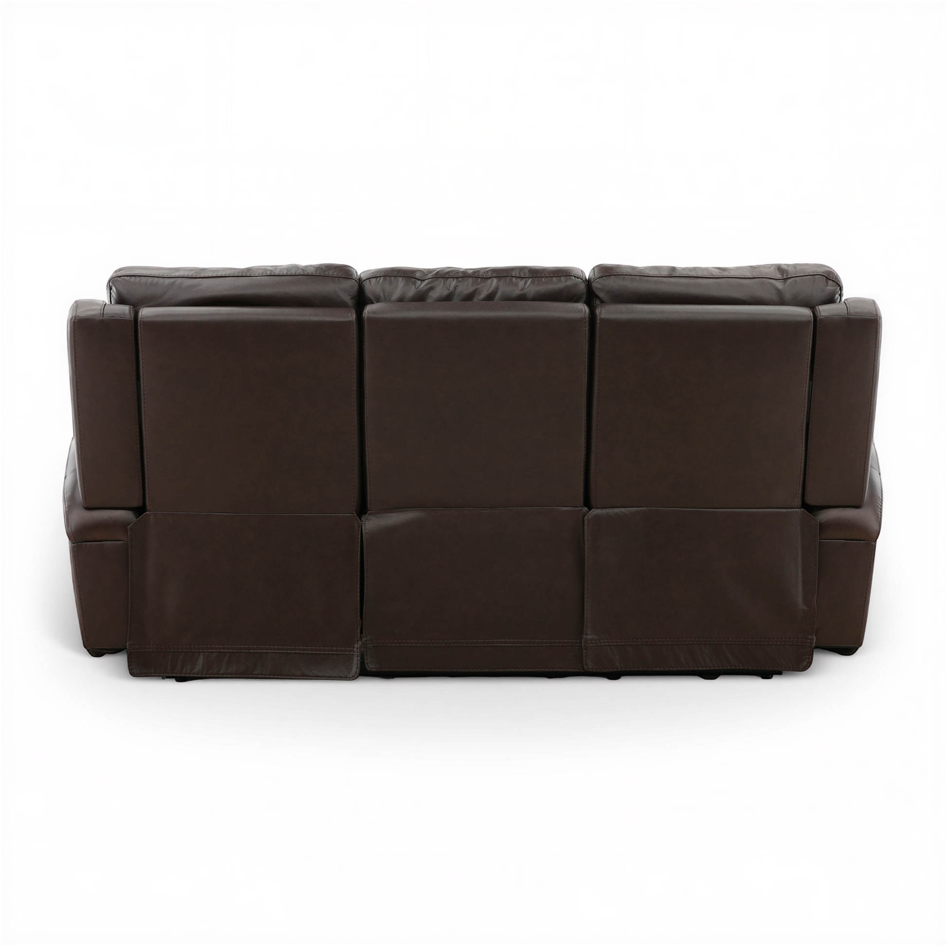 Flexsteel Trey Leather Power Reclining Sofa with Drop-Down Table