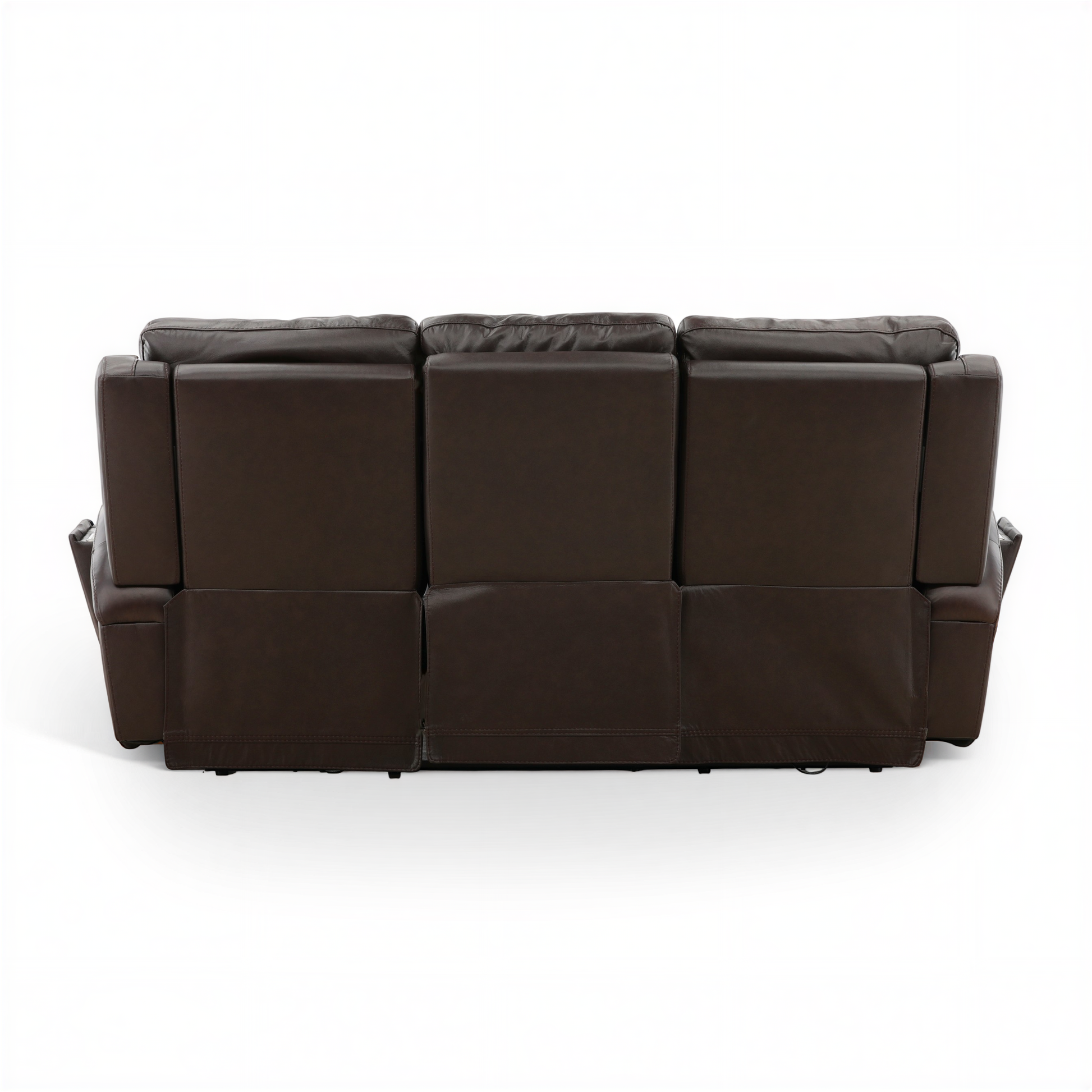 Flexsteel Trey Leather Power Reclining Sofa with Drop-Down Table
