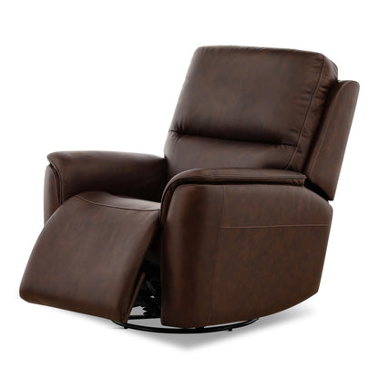 Flexsteel Karson Leather Power Swivel Glider Recliner