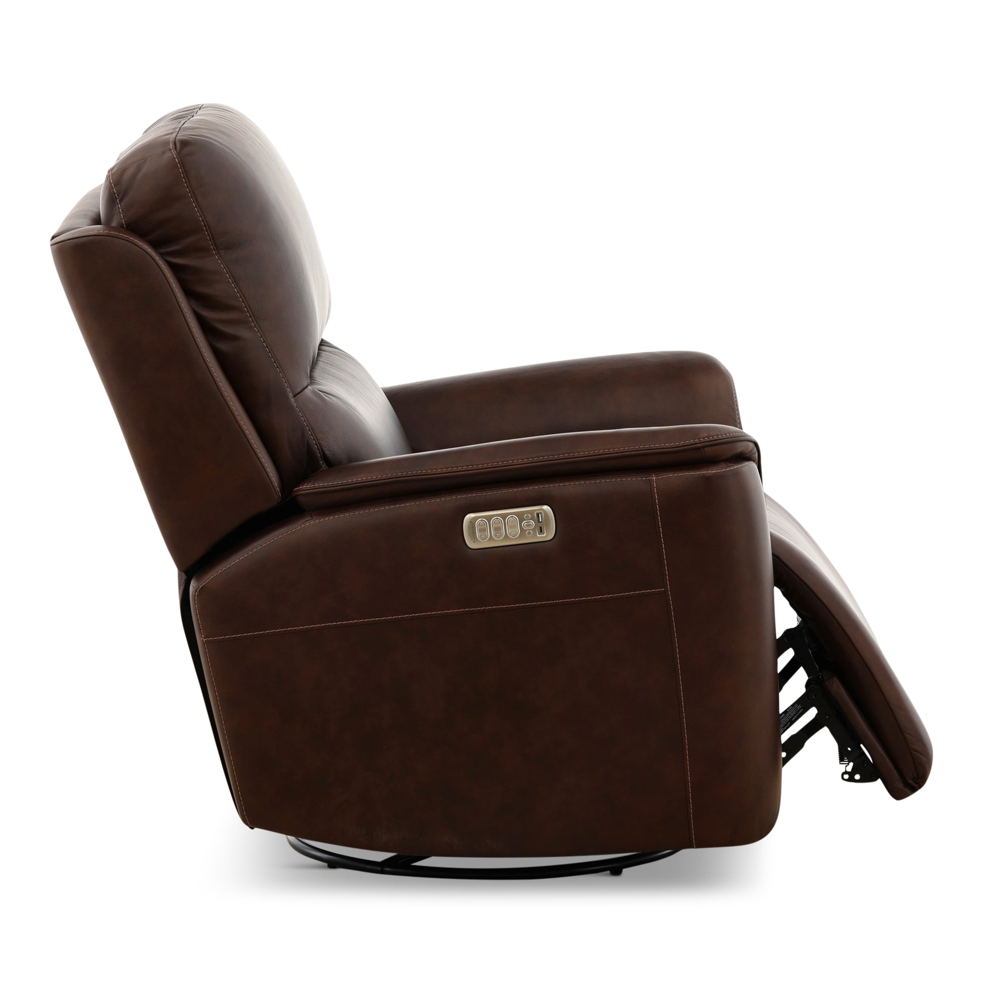 Flexsteel Karson Leather Power Swivel Glider Recliner