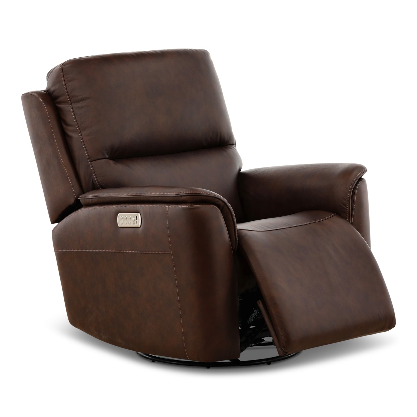 Flexsteel Karson Leather Power Swivel Glider Recliner