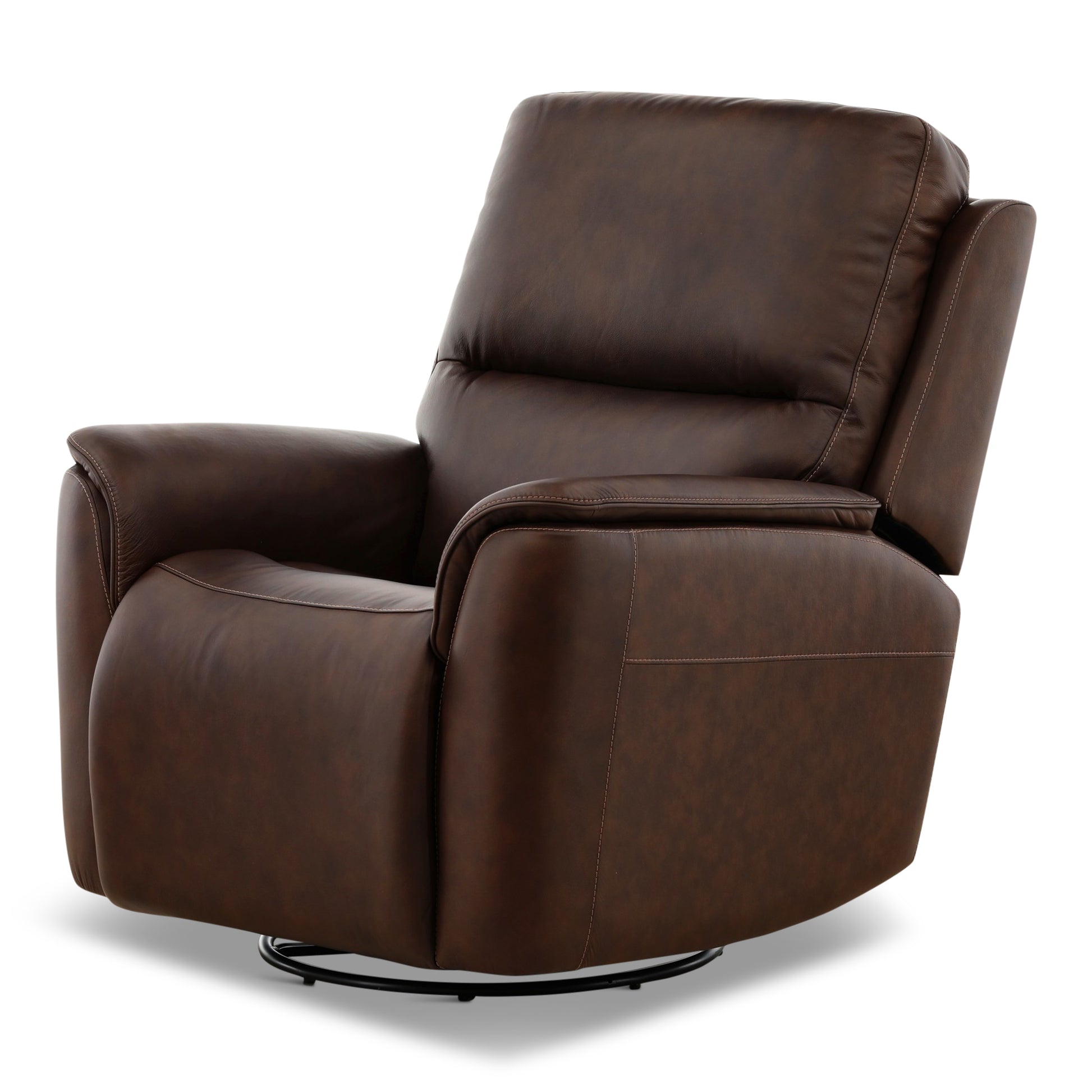 Flexsteel Karson Leather Power Swivel Glider Recliner