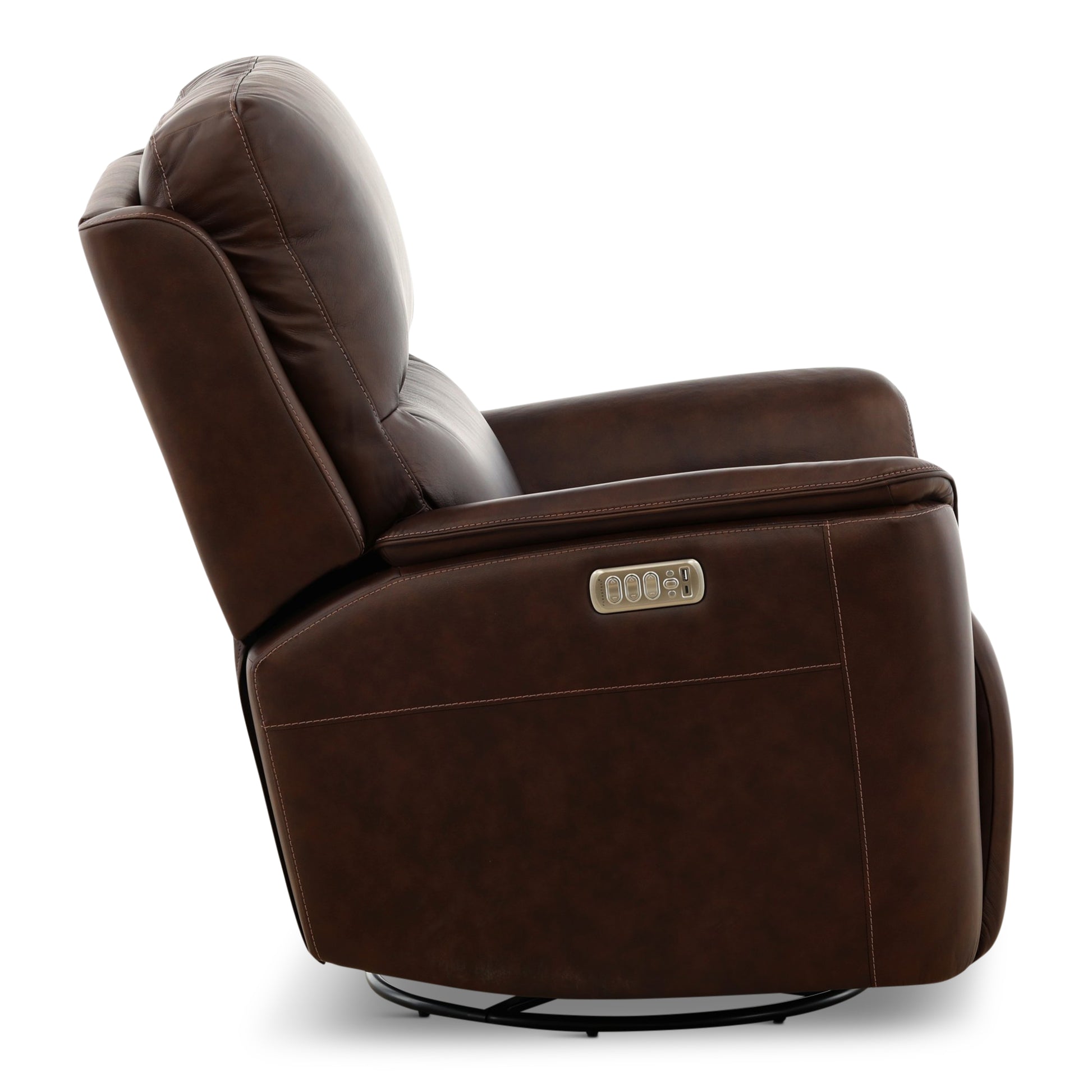 Flexsteel Karson Leather Power Swivel Glider Recliner