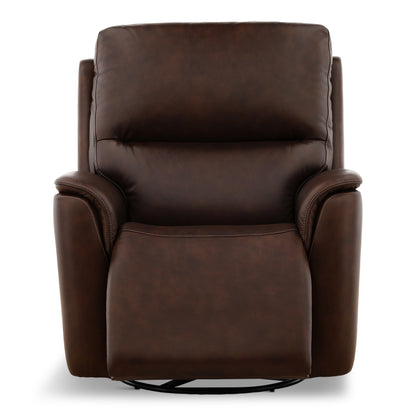 Flexsteel Karson Leather Power Swivel Glider Recliner