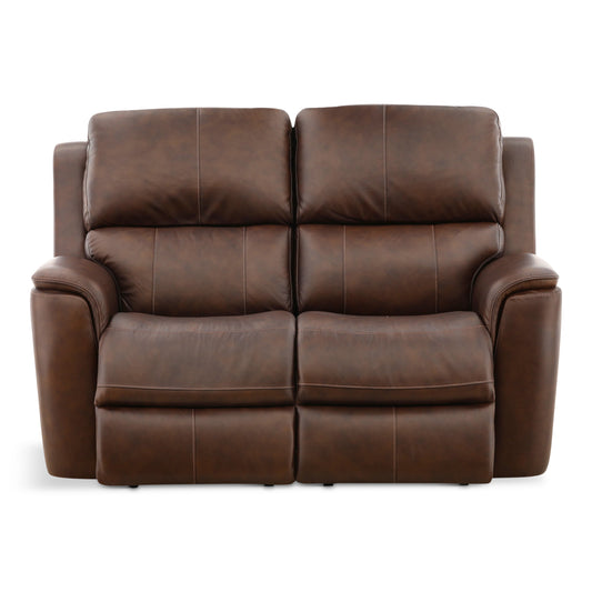 Karson Leather Power Reclining Loveseat