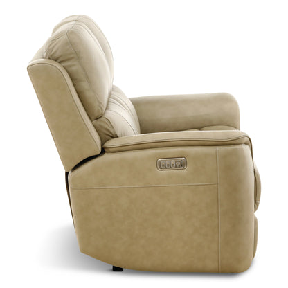 Karson Leather Power Reclining Loveseat