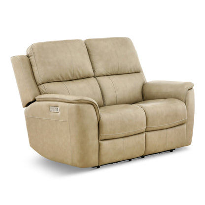 Karson Leather Power Reclining Loveseat
