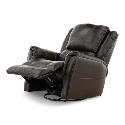Delia Swivel Glider Leather Recliner